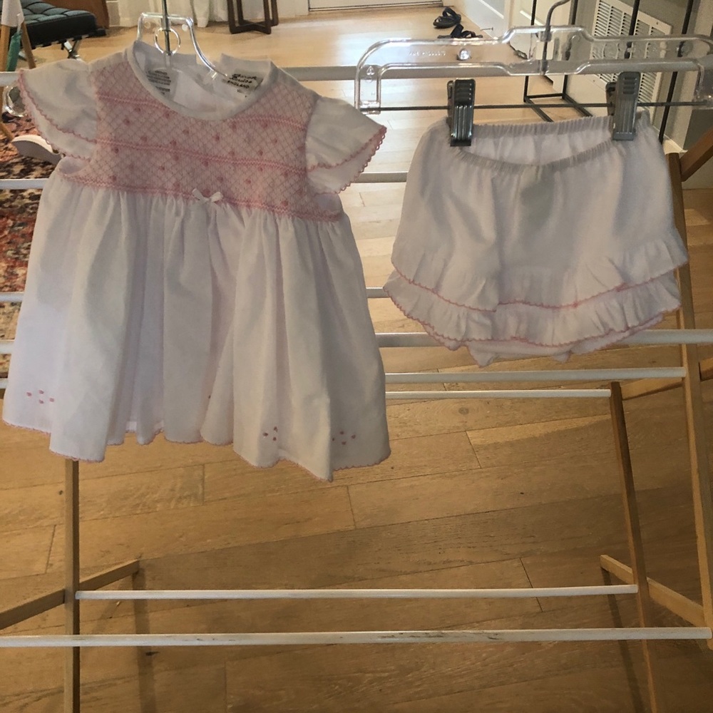 Sarah Louise England Smocked Dress and bloomers